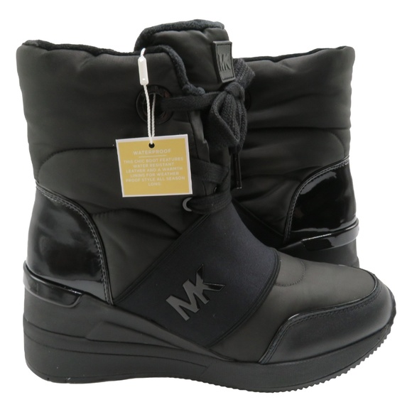 Michael Kors SHAY Nylon Leather High-Top Sneakers - Picture 1 of 8
